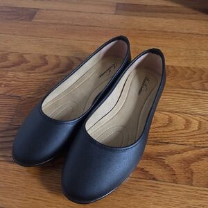 Black Ballerina Flat Shoes